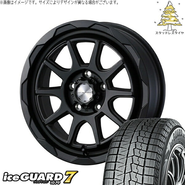 ヨコハマタイヤ アイスガードセブン IG70 205/65R16 ＋ マッドヴァンス06 フルマットブラック 16インチ 7J +38 5H114.3P スタッドレス・ホイール4本セット。1枚目。