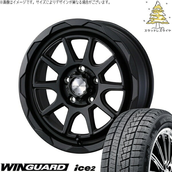ネクセン ウィンガード アイス2 205/65R16 ＋ マッドヴァンス06 フルマットブラック 16インチ 7J +38 5H114.3P スタッドレス・ホイール4本セット。1枚目。