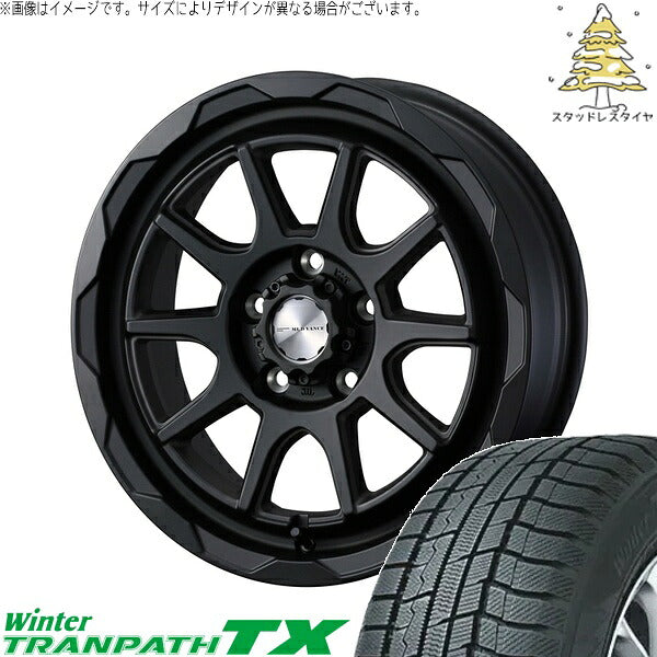 トーヨータイヤ ウィンタートランパス TX 205/65R16 ＋ マッドヴァンス06 フルマットブラック 16インチ 7J +38 5H114.3P スタッドレス・ホイール4本セット。1枚目。