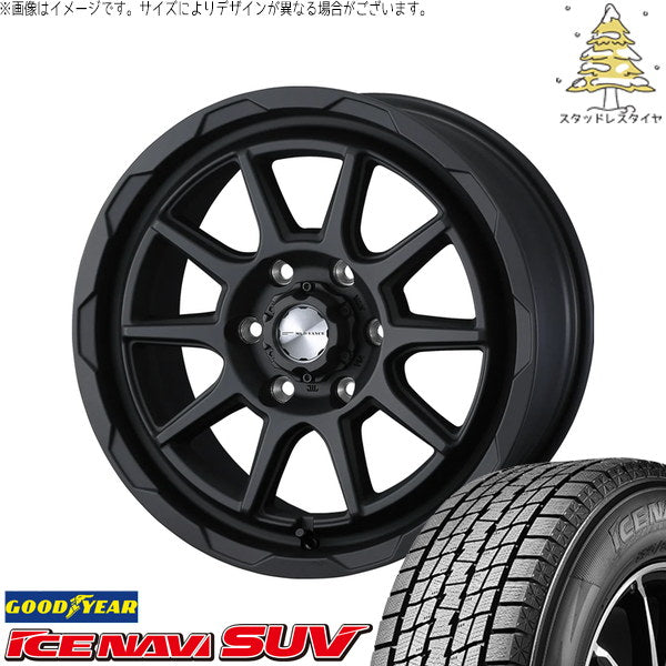 グッドイヤー アイスナビ SUV 265/70R17 ＋ マッドヴァンス06 フルマットブラック 17インチ 8J +20 6H139.7P スタッドレス・ホイール4本セット。1枚目。