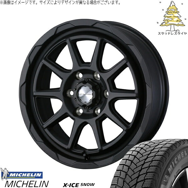 ミシュラン エックスアイス スノー 275/65R18 ＋ マッドヴァンス06 フルマットブラック 18インチ 8.5J +50 6H139.7P スタッドレス・ホイール4本セット。1枚目。