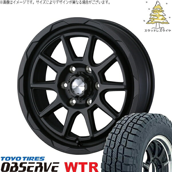 トーヨータイヤ オブザーブ W/T-R 285/70R17 ＋ マッドヴァンス06 フルマットブラック 17インチ 8J +20 6H139.7P スタッドレス・ホイール4本セット。1枚目。