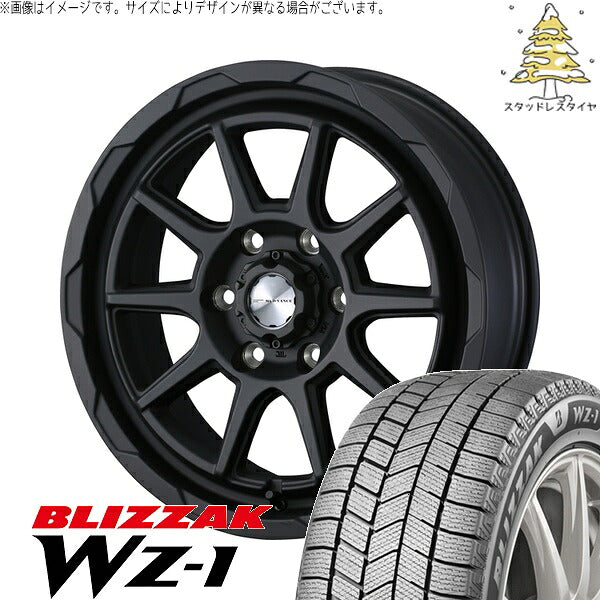 ブリヂストン ブリザック WZ-1 215/70R16 ＋ マッドヴァンス06 フルマットブラック 16インチ 6.5J +38 6H139.7P スタッドレス・ホイール4本セット。1枚目。