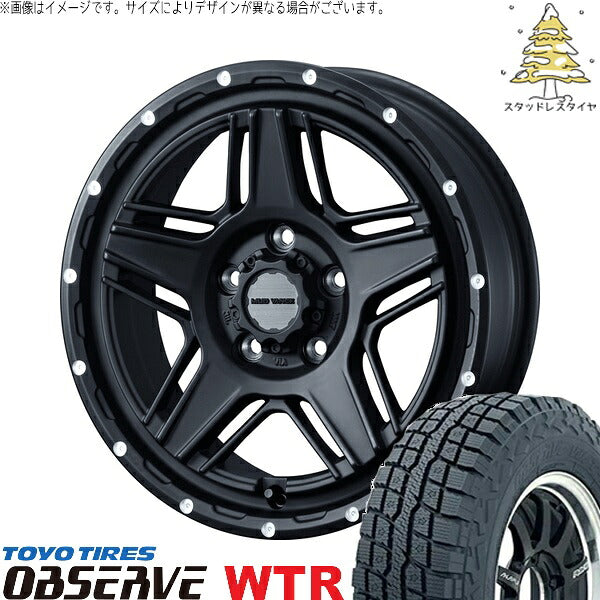 トーヨータイヤ オブザーブ W/T-R 245/65R17 ＋ マッドヴァンス07 フルマットブラック 17インチ 7J +40 5H114.3P スタッドレス・ホイール4本セット。1枚目。