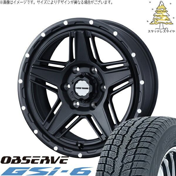 トーヨータイヤ オブザーブ Gsi-6 265/70R17 ＋ マッドヴァンス07 フルマットブラック 17インチ 8J +20 6H139.7P スタッドレス・ホイール4本セット。1枚目。