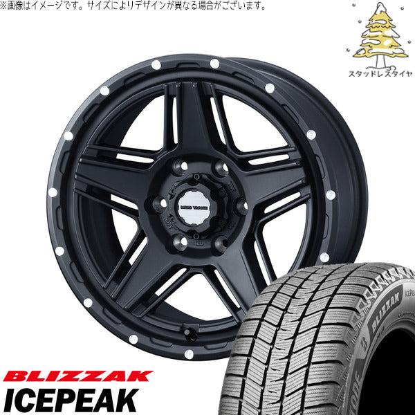 ブリヂストン ブリザック ICEPEAK 215/70R16 ＋ マッドヴァンス07 フルマットブラック 16インチ 6.5J +38 6H139.7P スタッドレス・ホイール4本セット。1枚目。