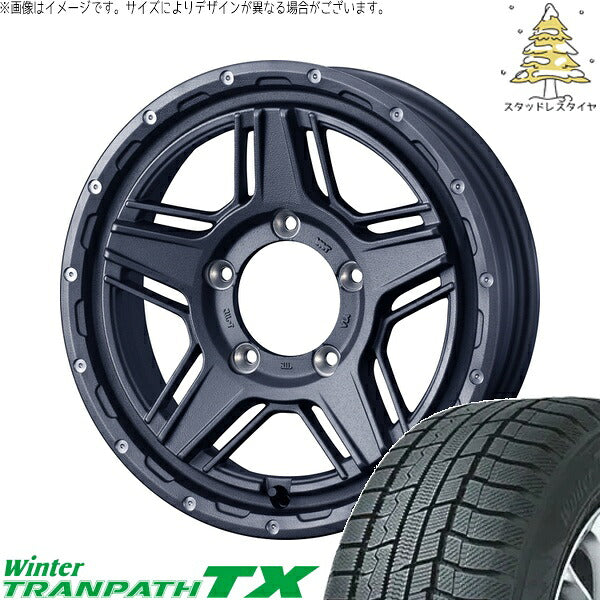 トーヨータイヤ ウィンタートランパス TX 215/70R15 ＋ マッドヴァンス07 フリントグレー 15インチ 6J ±0 5H139.7P スタッドレス・ホイール4本セット。1枚目。