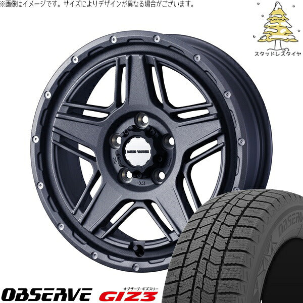 トーヨータイヤ オブザーブ GIZ3 225/50R17 ＋ マッドヴァンス07 フリントグレー 17インチ 7J +40 5H114.3P スタッドレス・ホイール4本セット。1枚目。