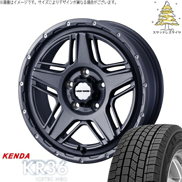 ケンダ アイステックネオ KR36 215/50R17 ＋ マッドヴァンス07 フリントグレー 17インチ 7J +40 5H114.3P スタッドレス・ホイール4本セット。1枚目。