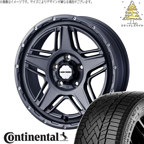 コンチネンタル ノースコンタクト NC7 225/60R17 ＋ マッドヴァンス07 フリントグレー 17インチ 7J +40 5H114.3P スタッドレス・ホイール4本セット。1枚目。