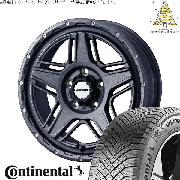 コンチネンタル バイキングコンタクト8 225/65R17 ＋ マッドヴァンス07 フリントグレー 17インチ 7J +40 5H114.3P スタッドレス・ホイール4本セット。1枚目。