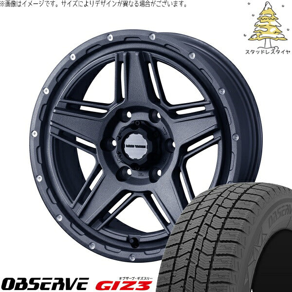 トーヨータイヤ オブザーブ GIZ3 215/65R16 ＋ マッドヴァンス07 フリントグレー 16インチ 6.5J +38 6H139.7P スタッドレス・ホイール4本セット。1枚目。