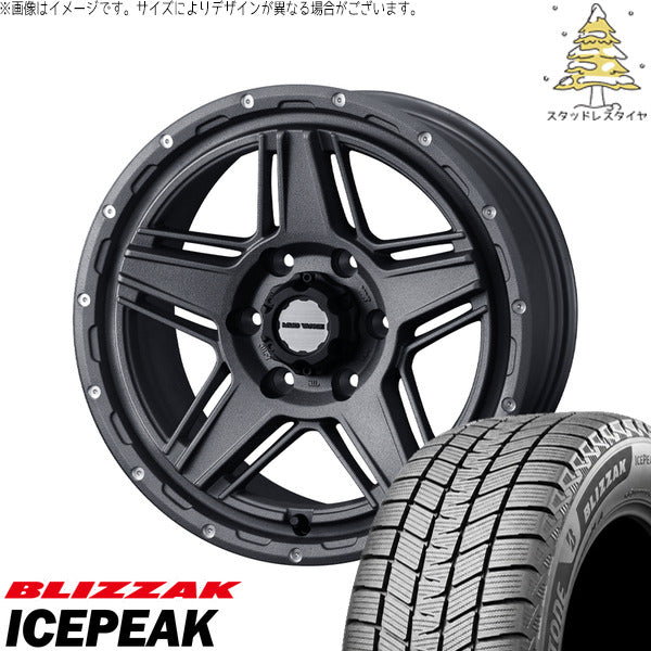 ブリヂストン ブリザック ICEPEAK 215/70R16 ＋ マッドヴァンス07 フリントグレー 16インチ 6.5J +38 6H139.7P スタッドレス・ホイール4本セット。1枚目。