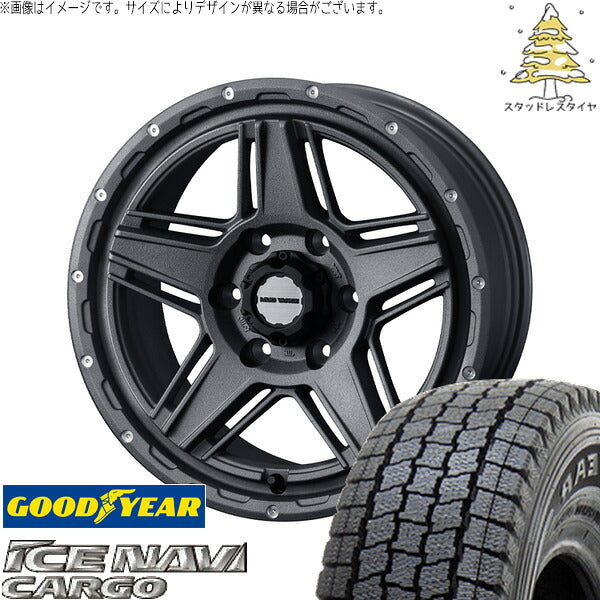 グッドイヤー アイスナビカーゴ 215/70R15 ＋ マッドヴァンス07 フリントグレー 15インチ 6J +33 6H139.7P スタッドレス・ホイール4本セット。1枚目。