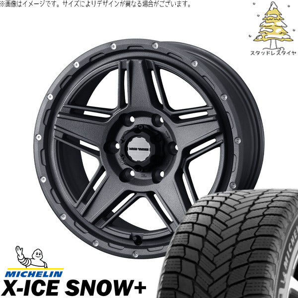 ミシュラン エックスアイス スノー+ 265/60R18 ＋ マッドヴァンス07 フリントグレー 18インチ 8J +20 6H139.7P スタッドレス・ホイール4本セット。1枚目。