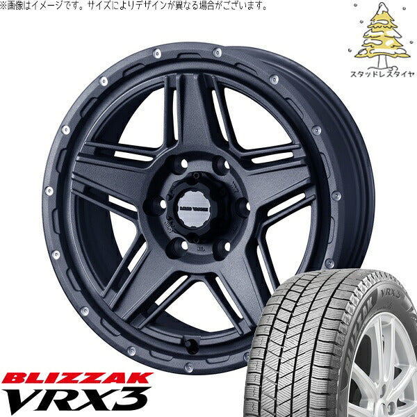 ブリヂストン ブリザック VRX3 215/65R16 ＋ マッドヴァンス07 フリントグレー 16インチ 6.5J +38 6H139.7P スタッドレス・ホイール4本セット。1枚目。
