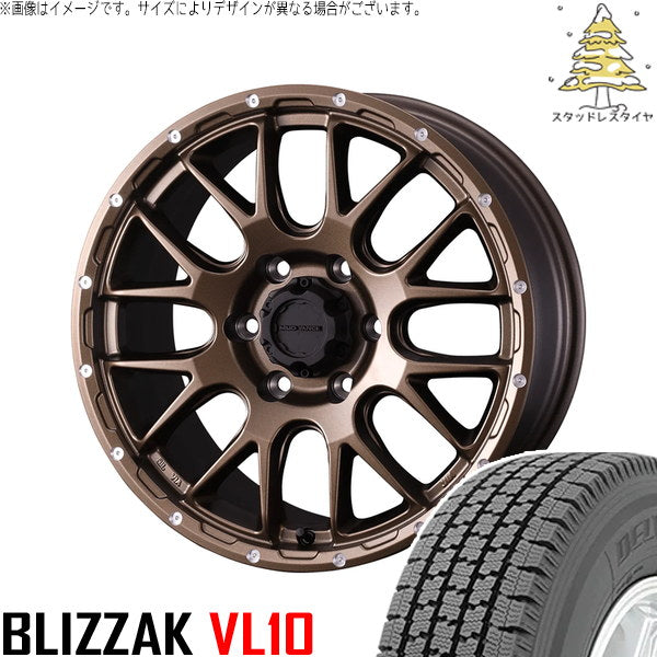 ブリヂストン ブリザック VL10 145/80R12 ＋ マッドヴァンス08 マットブロンズ 12インチ 4.00B +40 4H100P スタッドレス・ホイール4本セット。1枚目。