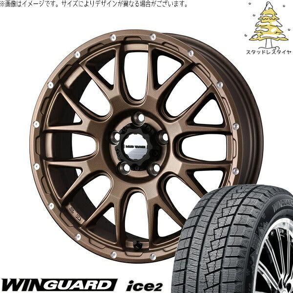 ネクセン ウィンガード アイス2 215/50R17 ＋ マッドヴァンス08 マットブロンズ 17インチ 7J +38 5H114.3P スタッドレス・ホイール4本セット。1枚目。