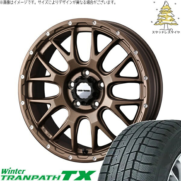 トーヨータイヤ ウィンタートランパス TX 215/55R17 ＋ マッドヴァンス08 マットブロンズ 17インチ 7J +38 5H114.3P スタッドレス・ホイール4本セット。1枚目。