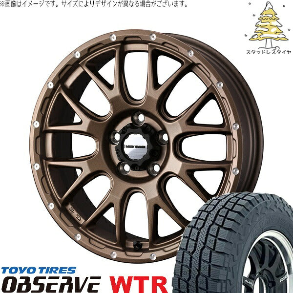 トーヨータイヤ オブザーブ W/T-R 245/65R17 ＋ マッドヴァンス08 マットブロンズ 17インチ 7J +38 5H114.3P スタッドレス・ホイール4本セット。1枚目。