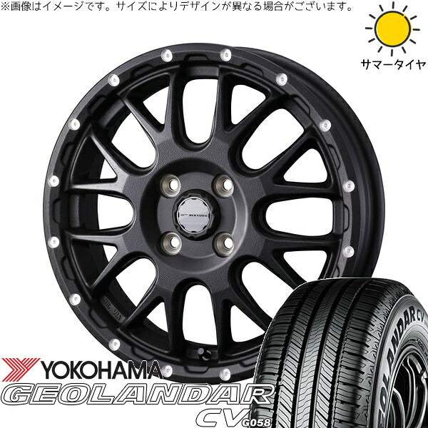 ヨコハマタイヤ ジオランダー CV G058 165/60R15 ＋ マッドヴァンス08 フリントブラック 15インチ 4.5J +45 4H100P サマー・ホイール4本セット。1枚目。