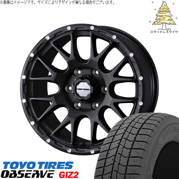 トーヨータイヤ OBSERVE 165/65R14 ＋ マッドヴァンス08 フリントブラック 14インチ 5J +35 4H100P スタッドレス・ホイール4本セット。1枚目。