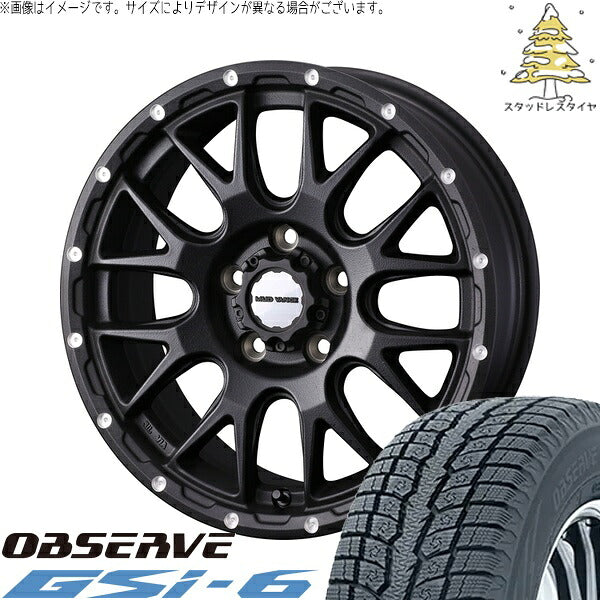 トーヨータイヤ オブザーブ Gsi-6 225/65R17 ＋ マッドヴァンス08 フリントブラック 17インチ 7J +38 5H114.3P スタッドレス・ホイール4本セット。1枚目。