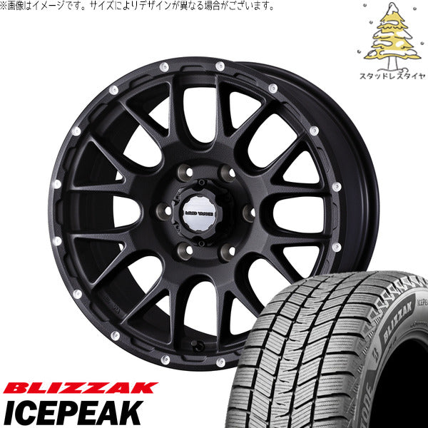 ブリヂストン ブリザック ICEPEAK 225/65R17 ＋ マッドヴァンス08 フリントブラック 17インチ 7J +38 5H114.3P スタッドレス・ホイール4本セット。1枚目。