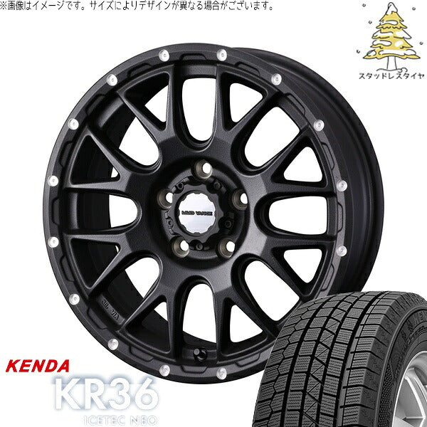 ケンダ アイステックネオ KR36 225/45R17 ＋ マッドヴァンス08 フリントブラック 17インチ 7J +38 5H114.3P スタッドレス・ホイール4本セット。1枚目。