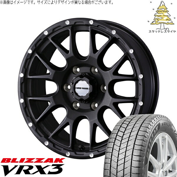 ブリヂストン ブリザック VRX3 215/70R15 ＋ マッドヴァンス08 フリントブラック 15インチ 6J +33 6H139.7P スタッドレス・ホイール4本セット。1枚目。