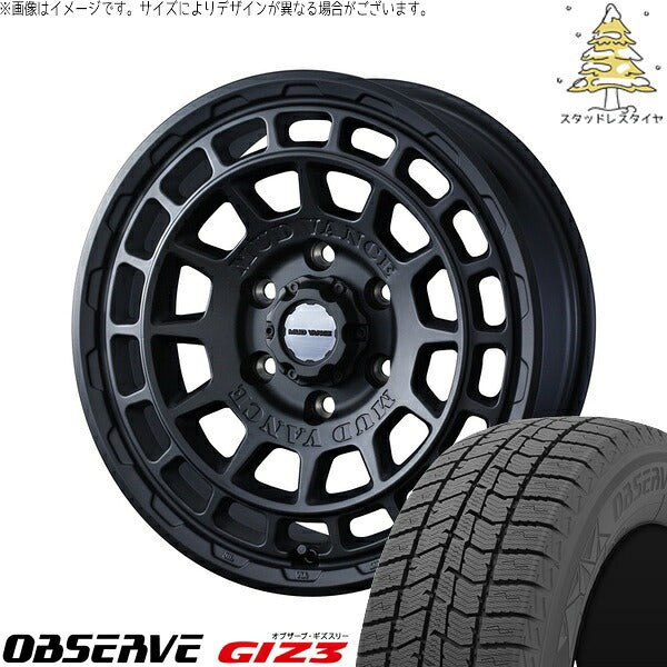 トーヨータイヤ オブザーブ GIZ3 165/55R14 ＋ マッドヴァンスX タイプF フルマットブラック 14インチ 4.5J +45 4H100P スタッドレス・ホイール4本セット。1枚目。