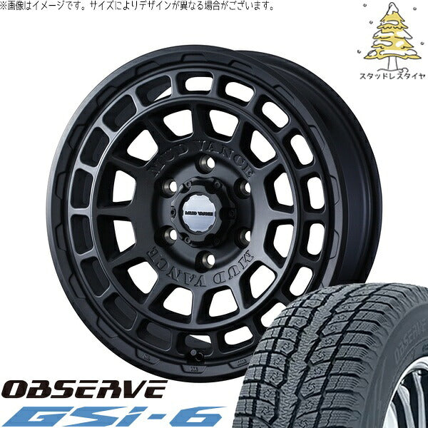 トーヨータイヤ オブザーブ Gsi-6 265/65R17 ＋ マッドヴァンスX タイプF フルマットブラック 17インチ 8J +20 6H139.7P スタッドレス・ホイール4本セット。1枚目。