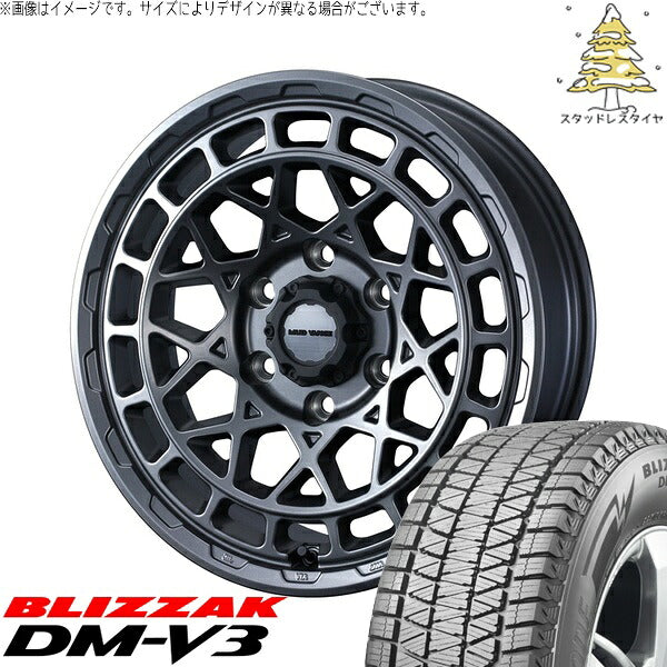 ブリヂストン ブリザック DM-V3 225/70R16 ＋ マッドヴァンスX タイプM マットガンメタ 16インチ 7J +35 5H114.3P スタッドレス・ホイール4本セット。1枚目。