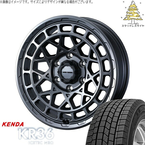 ケンダ アイステックネオ KR36 165/55R15 ＋ マッドヴァンスX タイプM マットガンメタ 15インチ 4.5J +45 4H100P スタッドレス・ホイール4本セット。1枚目。