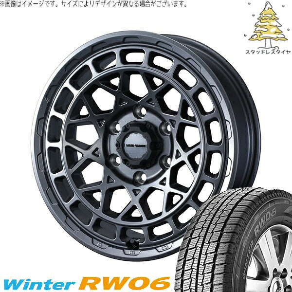 ハンコック ウィンター RW06 145R12 ＋ マッドヴァンスX タイプM マットガンメタ 12インチ 4J +40 4H100P スタッドレス・ホイール4本セット。1枚目。
