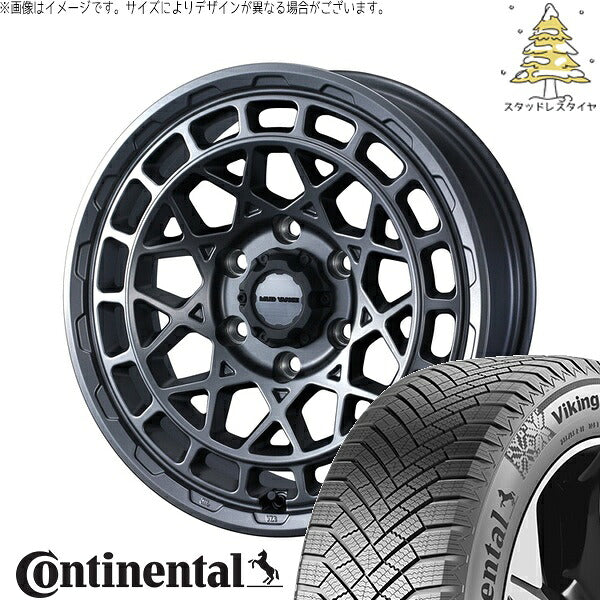 コンチネンタル バイキングコンタクト8 265/70R17 ＋ マッドヴァンスX タイプM マットガンメタ 17インチ 8J +20 6H139.7P スタッドレス・ホイール4本セット。1枚目。