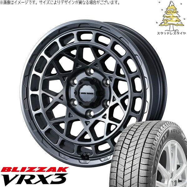 ブリヂストン ブリザック VRX3 235/65R17 ＋ マッドヴァンスX タイプM マットガンメタ 17インチ 7J +38 5H114.3P スタッドレス・ホイール4本セット。1枚目。