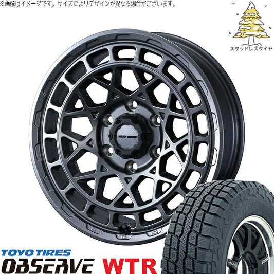 トーヨータイヤ オブザーブ W/T-R 235/70R16 ＋ マッドヴァンスX タイプM マットガンメタ 16インチ 7J +35 5H114.3P スタッドレス・ホイール4本セット。1枚目。