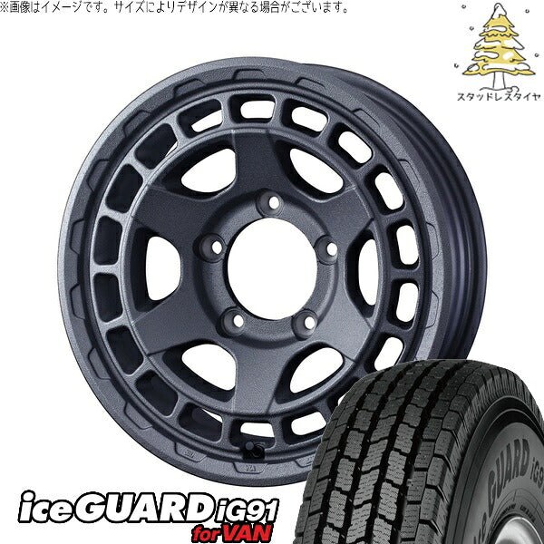 ヨコハマタイヤ アイスガード91 IG91 185/85R16 ＋ マッドヴァンスX タイプS フリントグレー 16インチ 5.5J +22 5H139.7P スタッドレス・ホイール4本セット。1枚目。