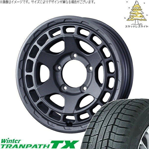 トーヨータイヤ ウィンタートランパス TX 215/70R16 ＋ マッドヴァンスX タイプS フリントグレー 16インチ 6J -5 5H139.7P スタッドレス・ホイール4本セット。1枚目。