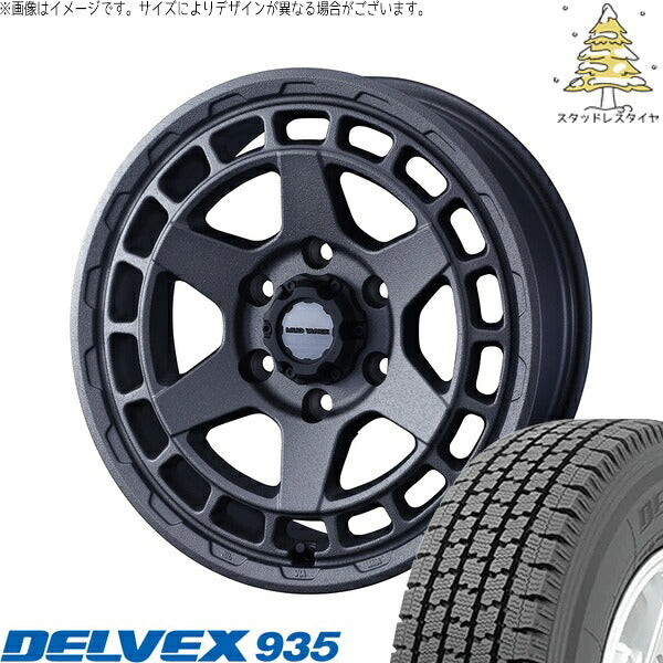 トーヨータイヤ デルベックス 935 165/80R14 ＋ マッドヴァンスX タイプS フリントグレー 14インチ 5J +48 5H114.3P スタッドレス・ホイール4本セット。1枚目。