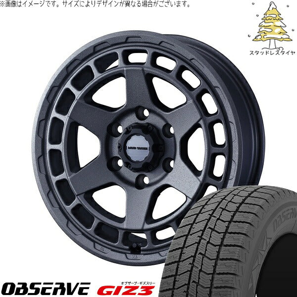 トーヨータイヤ オブザーブ GIZ3 215/60R17 ＋ マッドヴァンスX タイプS フリントグレー 17インチ 7J +38 5H114.3P スタッドレス・ホイール4本セット。1枚目。
