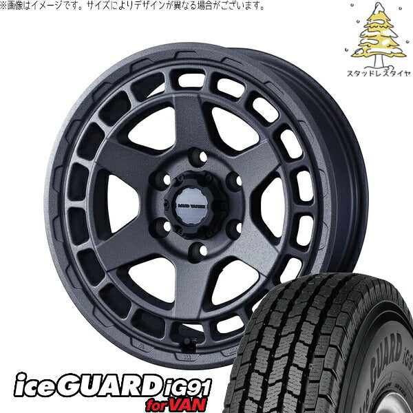 ヨコハマタイヤ アイスガード91 IG91 225/75R16 ＋ マッドヴァンスX タイプS フリントグレー 16インチ 7J +35 5H114.3P スタッドレス・ホイール4本セット。1枚目。