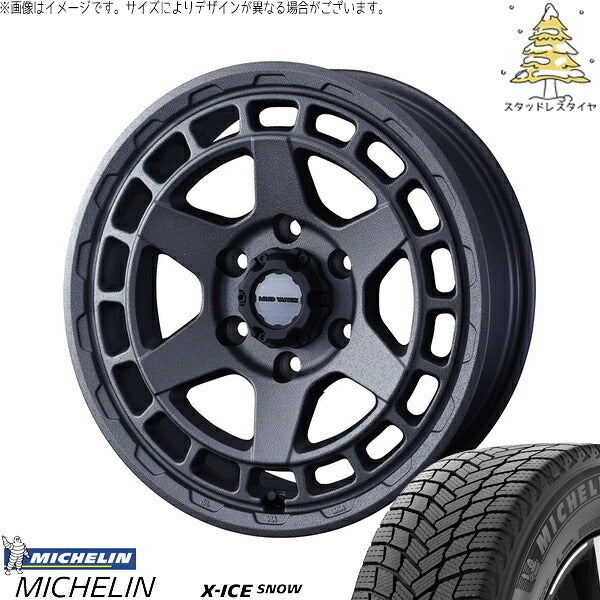 ミシュラン エックスアイス スノー 245/65R17 ＋ マッドヴァンスX タイプS フリントグレー 17インチ 7J +38 5H114.3P スタッドレス・ホイール4本セット。1枚目。