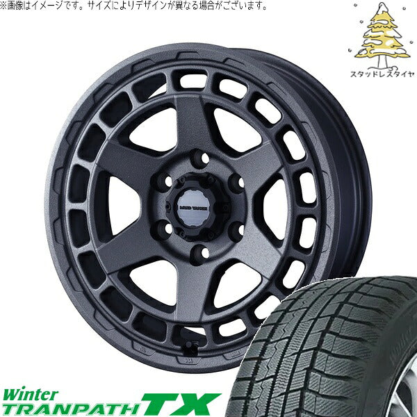 トーヨータイヤ ウィンタートランパス TX 215/60R17 ＋ マッドヴァンスX タイプS フリントグレー 17インチ 7J +38 5H114.3P スタッドレス・ホイール4本セット。1枚目。