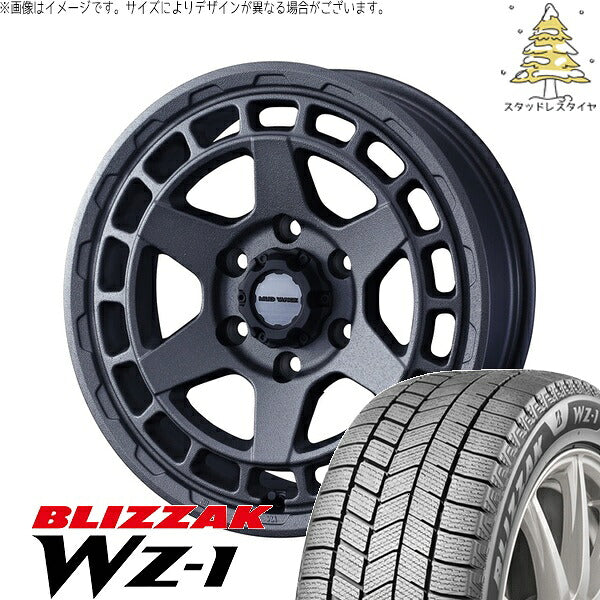 ブリヂストン ブリザック WZ-1 165/65R14 ＋ マッドヴァンスX タイプS フリントグレー 14インチ 5J +30 4H100P スタッドレス・ホイール4本セット。1枚目。