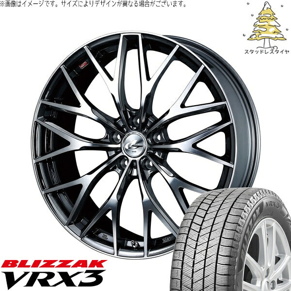 ブリヂストン ブリザック VRX3 215/40R18 ＋ レオニス MX ブラックメタルコート/ミラーカット 18インチ 7J +47 5H114.3P スタッドレス・ホイール4本セット。1枚目。