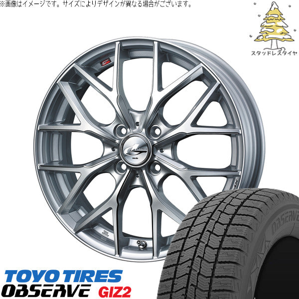 トーヨータイヤ OBSERVE 175/60R16 ＋ レオニス MX ハイパーシルバー3/SCマシニング 16インチ 5J +45 4H100P スタッドレス・ホイール4本セット。1枚目。