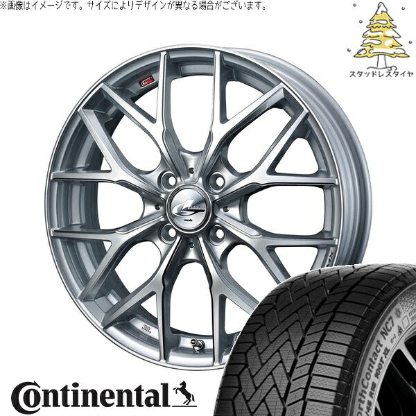 コンチネンタル ノースコンタクト NC7 175/65R15 ＋ レオニス MX ハイパーシルバー3/SCマシニング 15インチ 4.5J +45 4H100P スタッドレス・ホイール4本セット。1枚目。