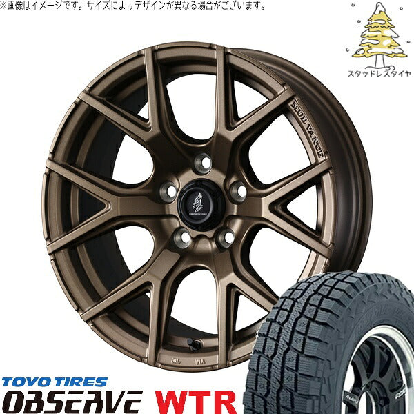 トーヨータイヤ オブザーブ W/T-R 235/70R16 ＋ マッドヴァンスSD フルマットブロンズ 16インチ 7J +35 5H114.3P スタッドレス・ホイール4本セット。1枚目。